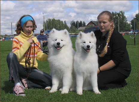 Zelda and Rlli in Puppy Show 2005